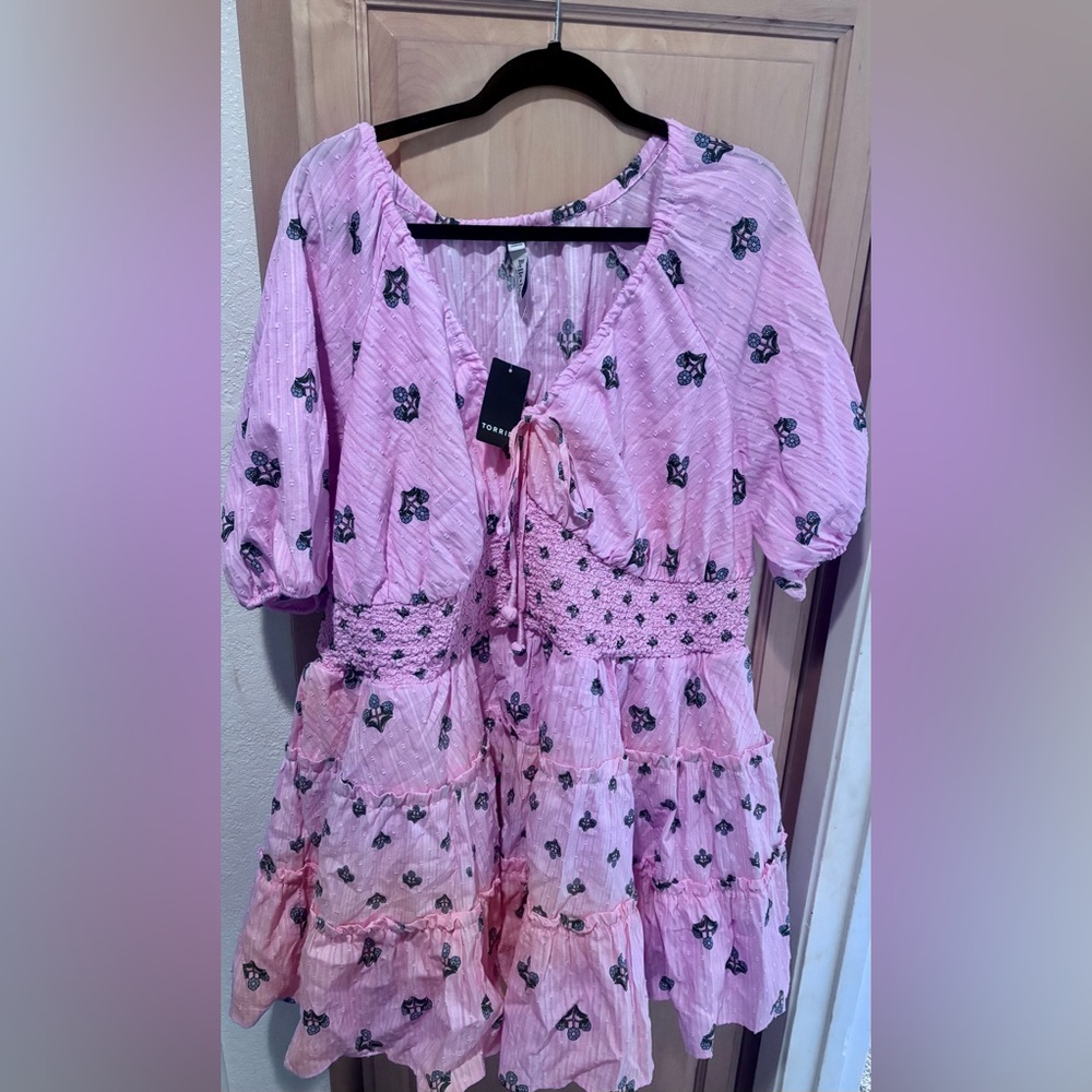 NWT Torrid Women’s Size 3 Size Belle Isle Pink Floral Dress